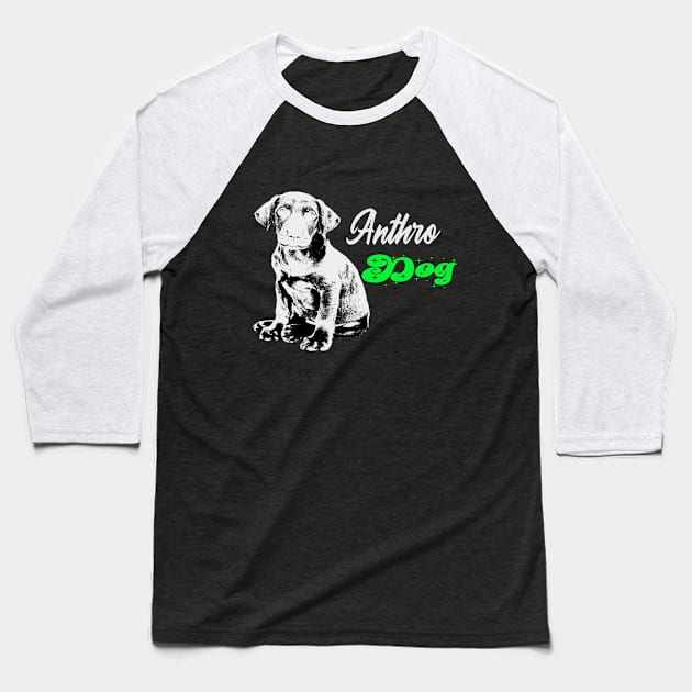 Anthro dog Baseball T-Shirt by Vitarisa Tees